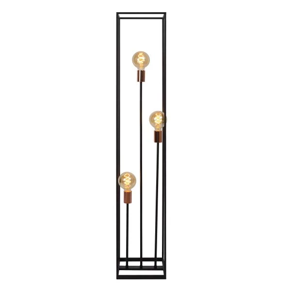 Lucide ARTHUR - Floor lamp - 3xE27 - Black - detail 1